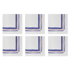 Papersoft Napkins Campagna Blue Cocktail Napkins (pack Of 20) - Set Of 6