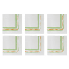 Papersoft Napkins Campagna Green Cocktail Napkins (pack Of 20) - Set Of 6