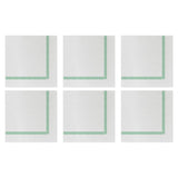 Papersoft Napkins Fringe Green Cocktail Napkins (pack Of 20) - Set Of 6