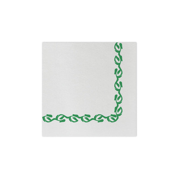 Papersoft Napkins Florentine Green Cocktail Napkins (pack Of 20)