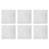 Papersoft Napkins Florentine Light Blue Cocktail Napkins (pack Of 20) - Set Of 6