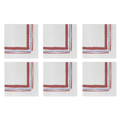 Papersoft Napkins Campagna Red Cocktail Napkins (pack Of 20) - Set Of 6