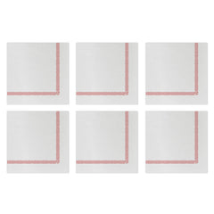 Papersoft Napkins Fringe Red Cocktail Napkins (pack Of 20) - Set Of 6