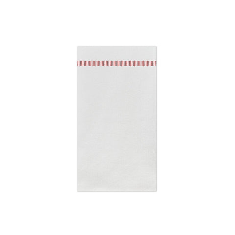 Papersoft Napkins Fringe Red Guest Towels (pack Of 20)