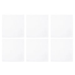 Papersoft Napkins Bianco Solid Cocktail Napkins (pack Of 20) - Set Of 6