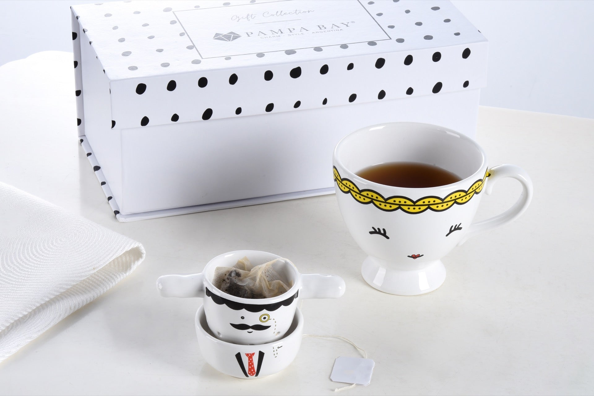 Gift Collection Tea Couple – Mug And Tea Bag Holder