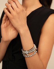 Leather Beaded Bracelet With Charms