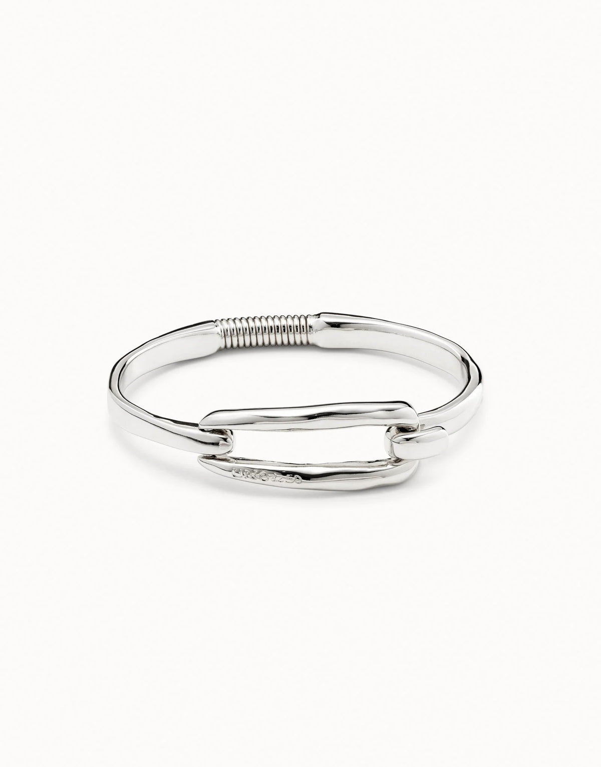 Bangle Bracelet With Buckle - Silver