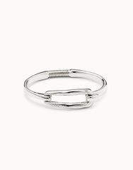 Bangle Bracelet With Buckle - Silver
