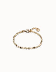 Oval Link Chain Charm Bracelet - Gold
