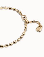 Oval Link Chain Charm Bracelet - Gold