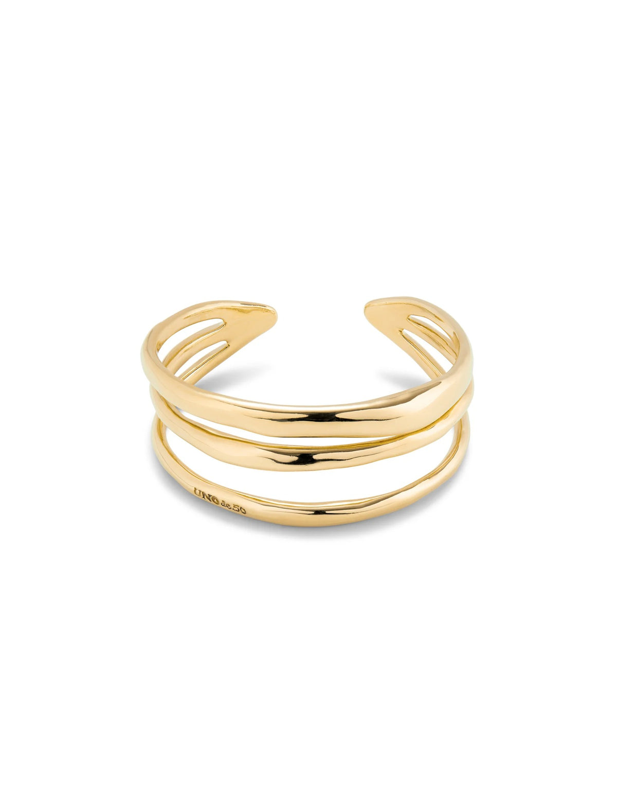 Triple Strand Cuff Bracelet - Gold