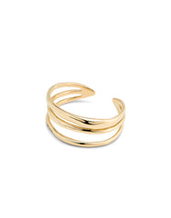 Triple Strand Cuff Bracelet - Gold