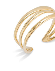 Triple Strand Cuff Bracelet - Gold