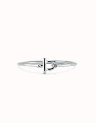 Bangle Bracelet With White Topaz - Silver