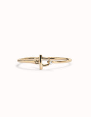 Bangle Bracelet With White Topaz - Gold