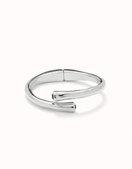 Bangle Bracelet With Two Black Crystal