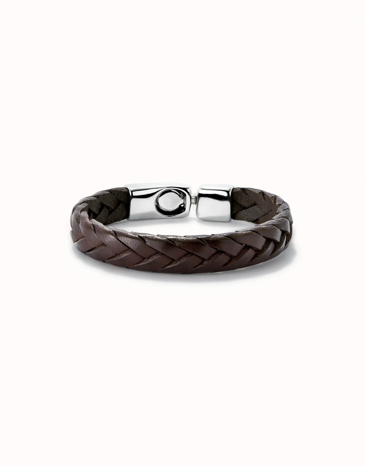 Braided Leather Bracelet With Clasp