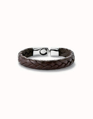 Braided Leather Bracelet With Clasp