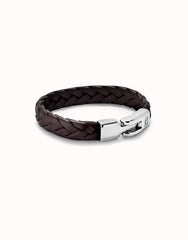 Braided Leather Bracelet With Clasp