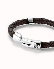 Braided Leather Bracelet With Clasp