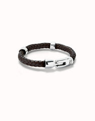 Braided Leather Bracelet With Clasp