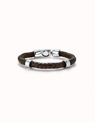 Braided Leather Bracelet With Clasp