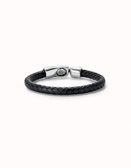 Multi Strand Leather Bracelet With Two Circles