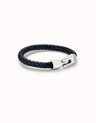 Multi Strand Leather Bracelet With Two Circles