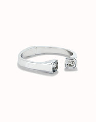 Cuff Bracelet With White Crystal