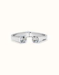 Cuff Bracelet With White Crystal
