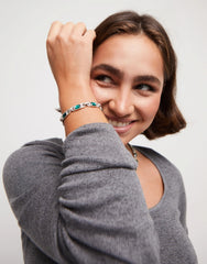 Chain Bracelet With Green Crystals