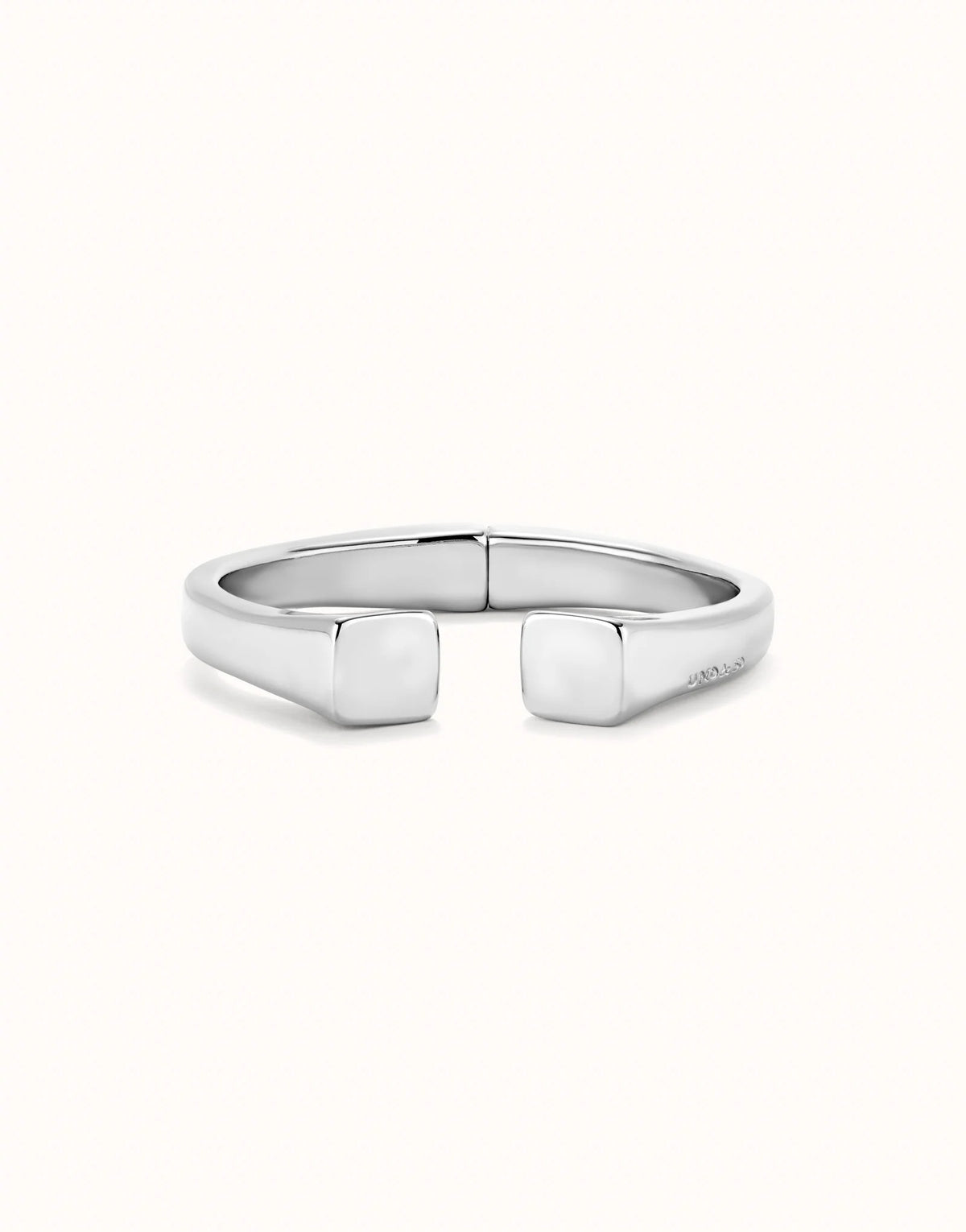Bangle Bracelet With Square Shape - Silver