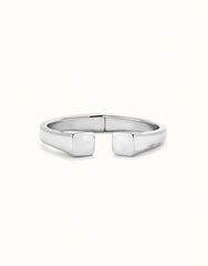 Bangle Bracelet With Square Shape - Silver