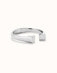 Bangle Bracelet With Square Shape - Silver