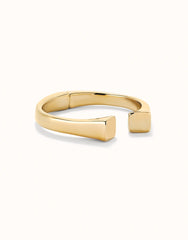 Bangle Bracelet With Square Shape - Gold