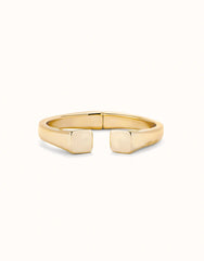 Bangle Bracelet With Square Shape - Gold