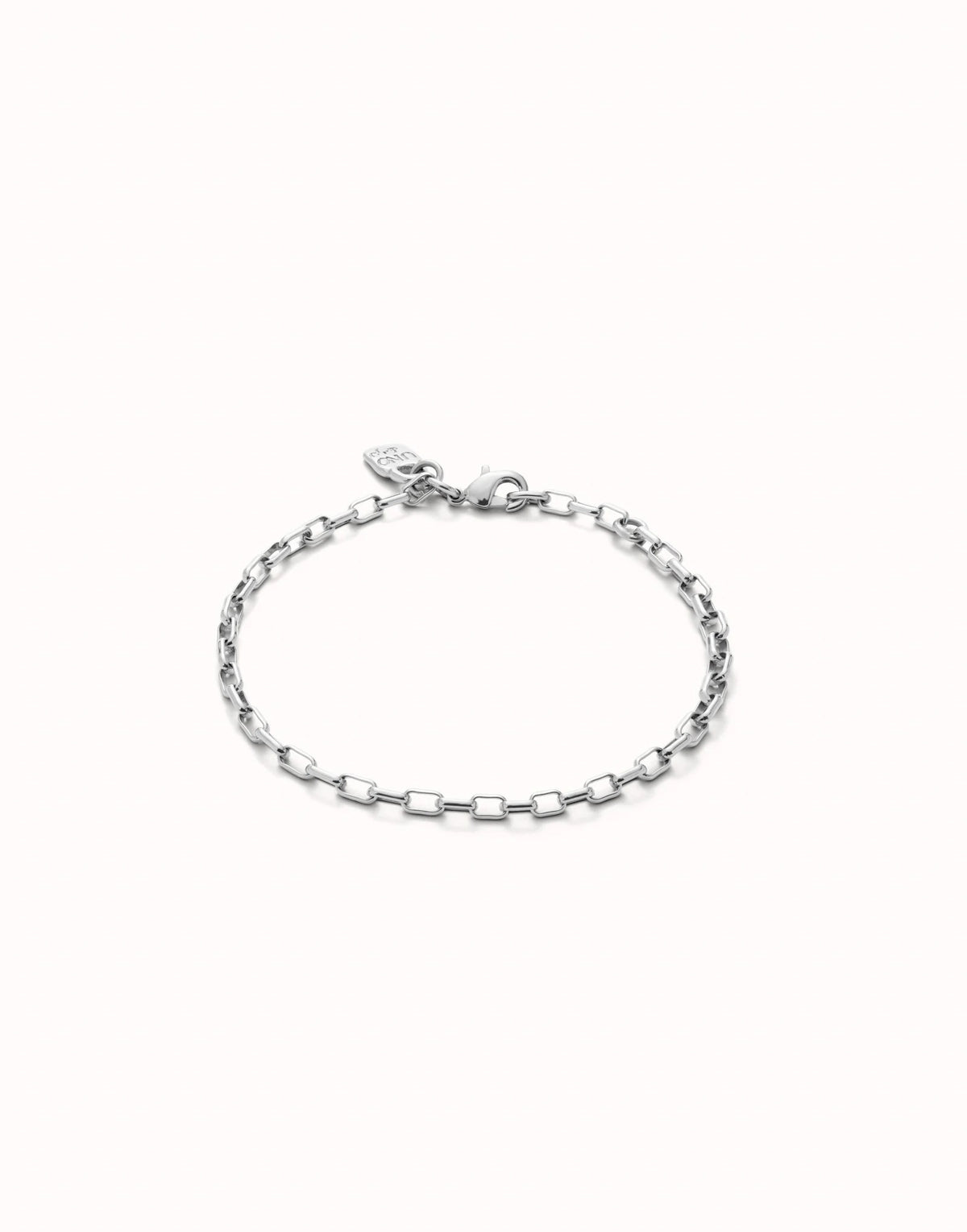 Mid-Sized Link Charm Chain Bracelet - Silver
