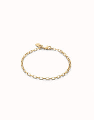 Mid-Sized Link Charm Chain Bracelet - Gold