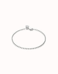 Beaded Chain Charm Bracelet - Silver