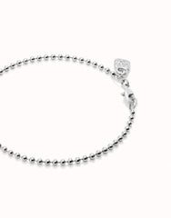 Beaded Chain Charm Bracelet - Silver