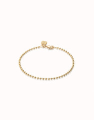 Beaded Chain Charm Bracelet - Gold