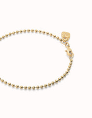Beaded Chain Charm Bracelet - Gold