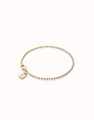 Beaded Chain Charm Bracelet - Gold