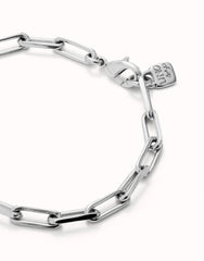 Rectangular Link Chain Bracelet - Silver
