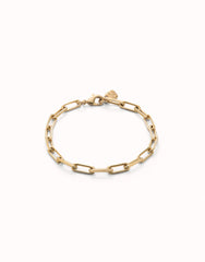 Rectangular Link Chain Bracelet - Gold