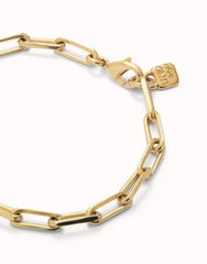 Rectangular Link Chain Bracelet - Gold