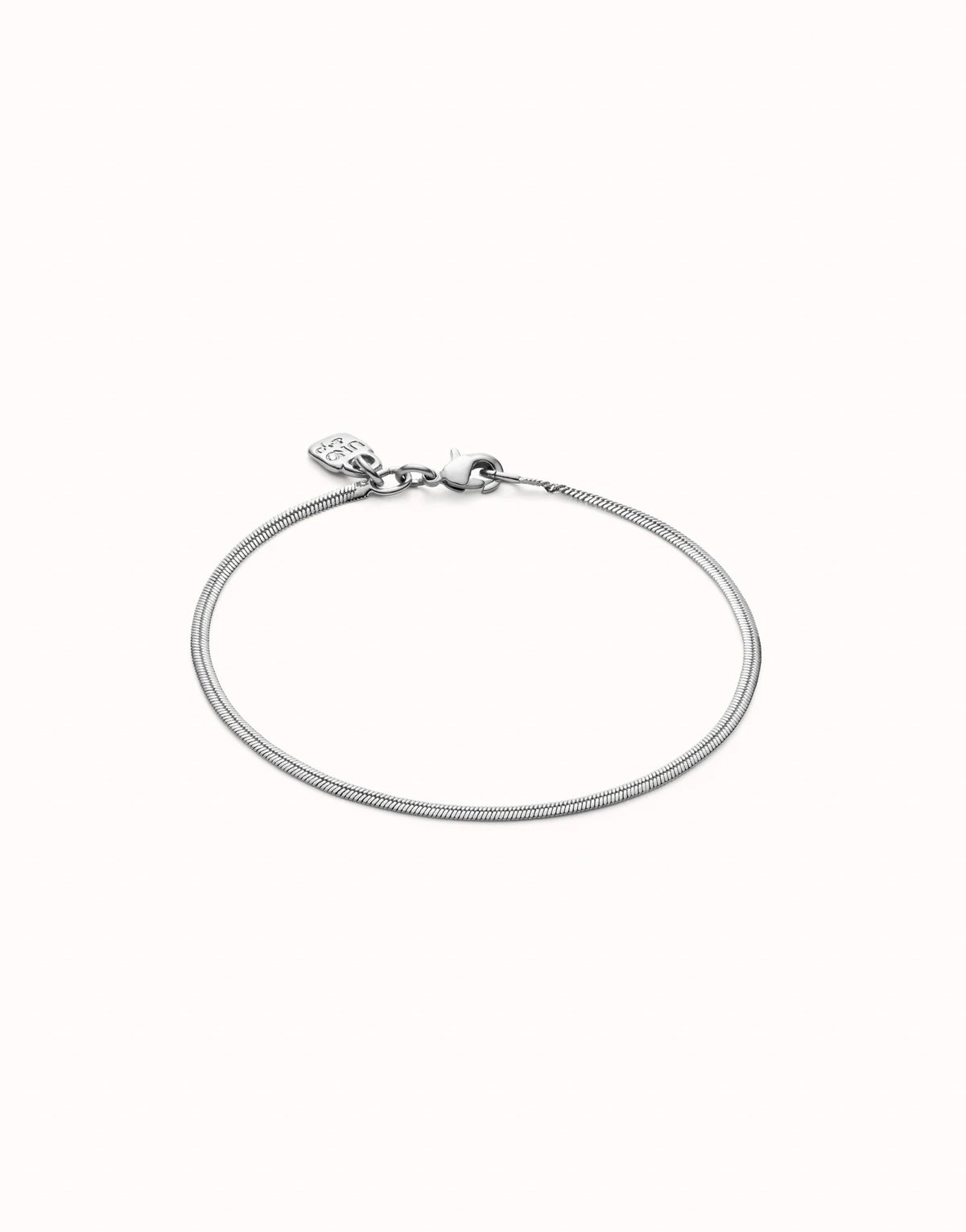 Flat Snake Chain Bracelet - Silver