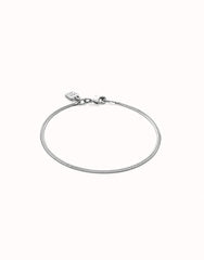 Flat Snake Chain Bracelet - Silver