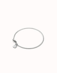 Flat Snake Chain Bracelet - Silver